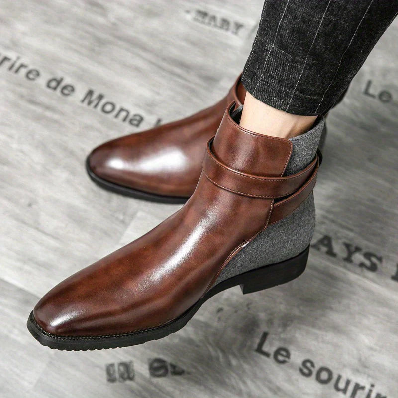 Charles Harrington Bretelles Bottes en Cuir