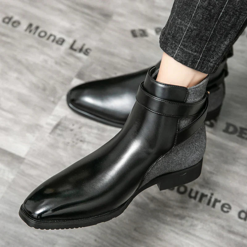 Charles Harrington Bretelles Bottes en Cuir