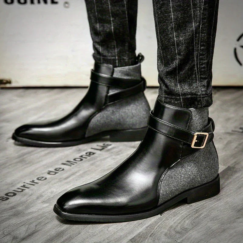 Charles Harrington Bretelles Bottes en Cuir