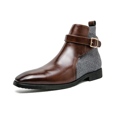 Charles Harrington Bretelles Bottes en Cuir